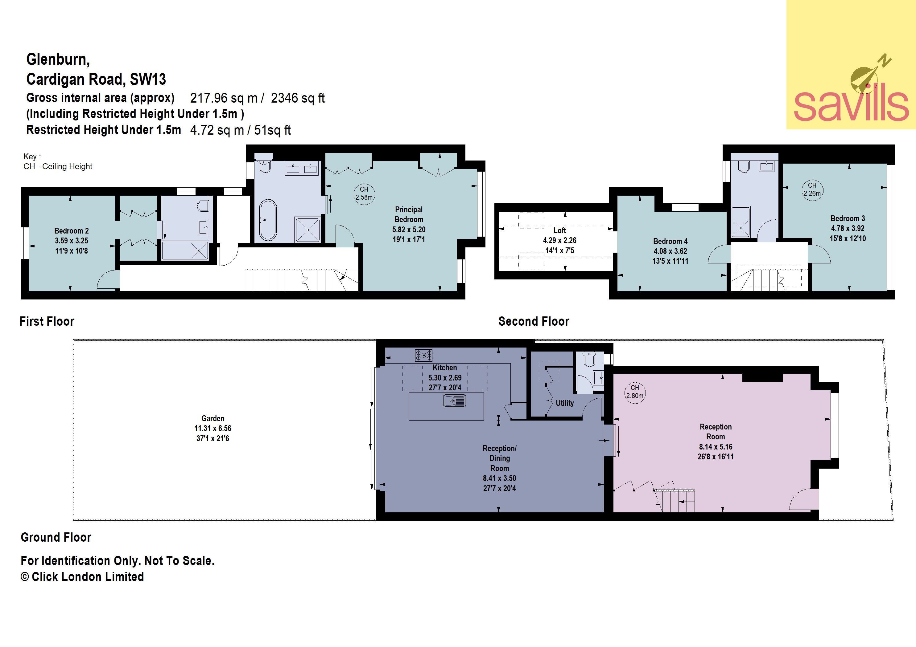 Haus zum Kauf provisionsfrei 3.823.625 € 5 Zimmer 218 m²<br/>Wohnfläche CARDIGAN ROAD LONDON SW13 0BH