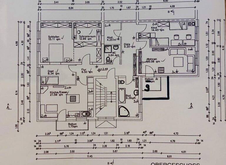Wohnung zum Kauf provisionsfrei 699.000 € 4 Zimmer 129 m² 1. Geschoss Schwanheim Frankfurt Am Main 60529