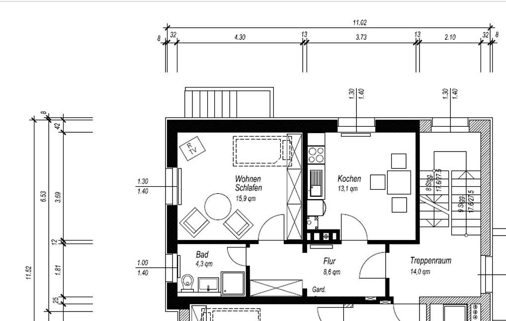 Wohnung zur Miete 330 € 1 Zimmer 41,8 m²<br/>Wohnfläche Bad Oeynhausen Bad Oeynhausen 32545