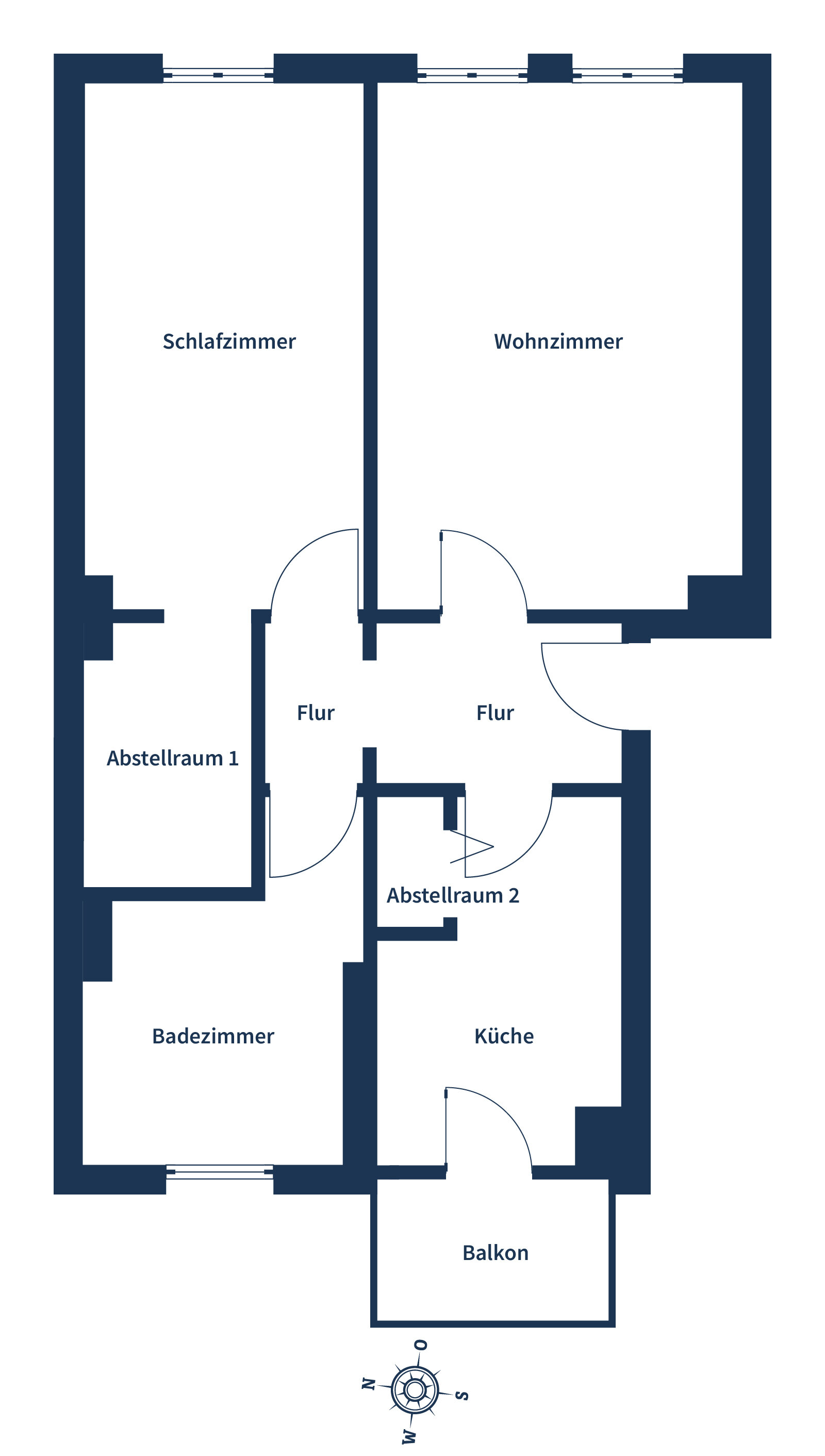 Wohnung zum Kauf 119.000 € 2 Zimmer 56 m²<br/>Wohnfläche 2.<br/>Geschoss Südliche Innenstadt Halle (Saale) 06110