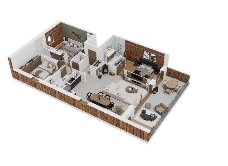 Wohnung zum Kauf 1.035.000 € 100,8 m² Les Houches 74310