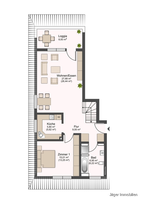 Maisonette zur Miete 745 € 3 Zimmer 85 m²<br/>Wohnfläche 01.01.2025<br/>Verfügbarkeit Vielstedt Hude 27798