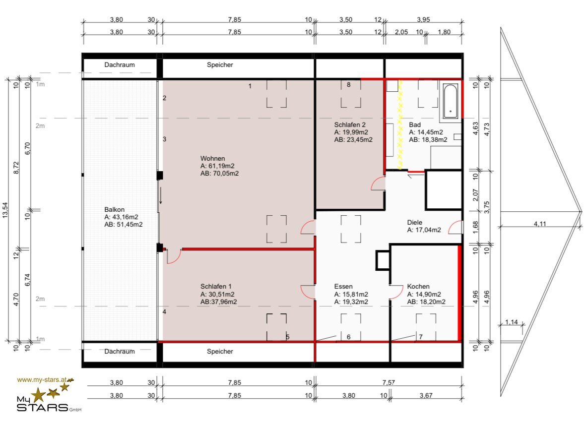 Wohnung zum Kauf 498.000 € 4 Zimmer 180 m²<br/>Wohnfläche Safferstettener Straße Bad Füssing Bad Füssing 94072