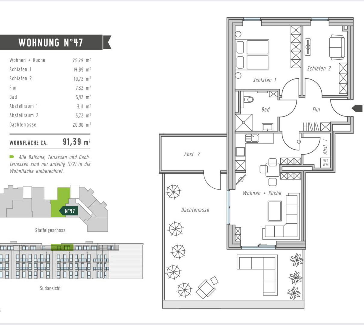 Penthouse zum Kauf provisionsfrei 480.000 € 3 Zimmer 91,4 m²<br/>Wohnfläche 3.<br/>Geschoss Meckelfeld Meckelfeld 21217