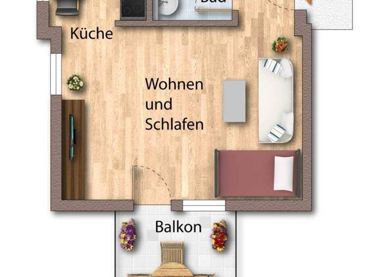 Studio zum Kauf 75.000 € 1 Zimmer 29,1 m² Steinsfurt Sinsheim 74889