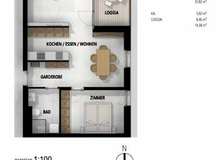 Wohnung zum Kauf - Erstbezug 410.000 € 2 Zimmer 61,8 m² Scharnitz 6108