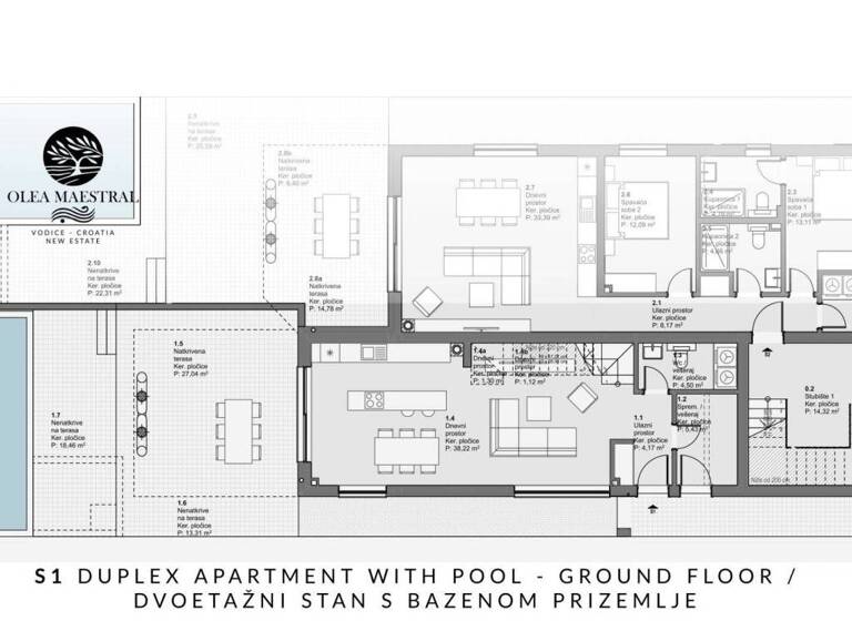 Wohnung zum Kauf 499.000 € 4 Zimmer 165 m² Vodice Vodice