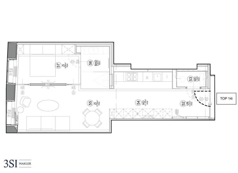 Wohnung zum Kauf 985.000 € 2 Zimmer 47 m² 7. Geschoss Parkring Wien 1010