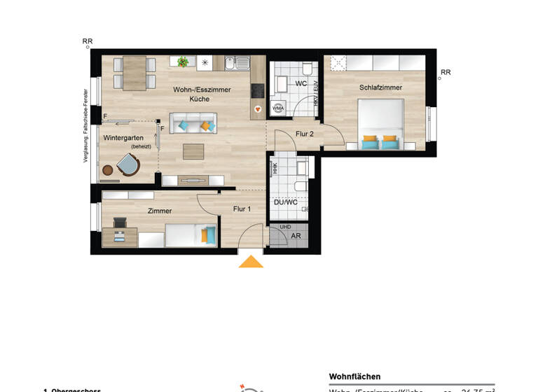 Wohnung zum Kauf provisionsfrei 388.400 € 3 Zimmer 72,8 m²<br/>Wohnfläche 1.<br/>Geschoss Eva-Büttner-Straße 16 Radeberger Vorstadt Dresden 01099