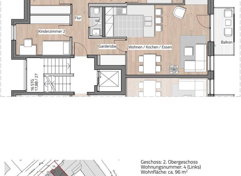 Wohnung zum Kauf - Neubau 654.500 € 4 Zimmer 95,6 m² 2. Geschoss Laubegast Dresden 01279