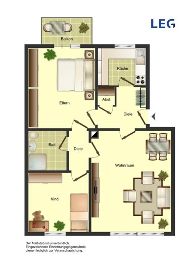 Wohnung zur Miete 679 € 3 Zimmer 72,7 m² 1. Geschoss Oststraße 27 Rathaus - Malteser Gründe Solingen 42651