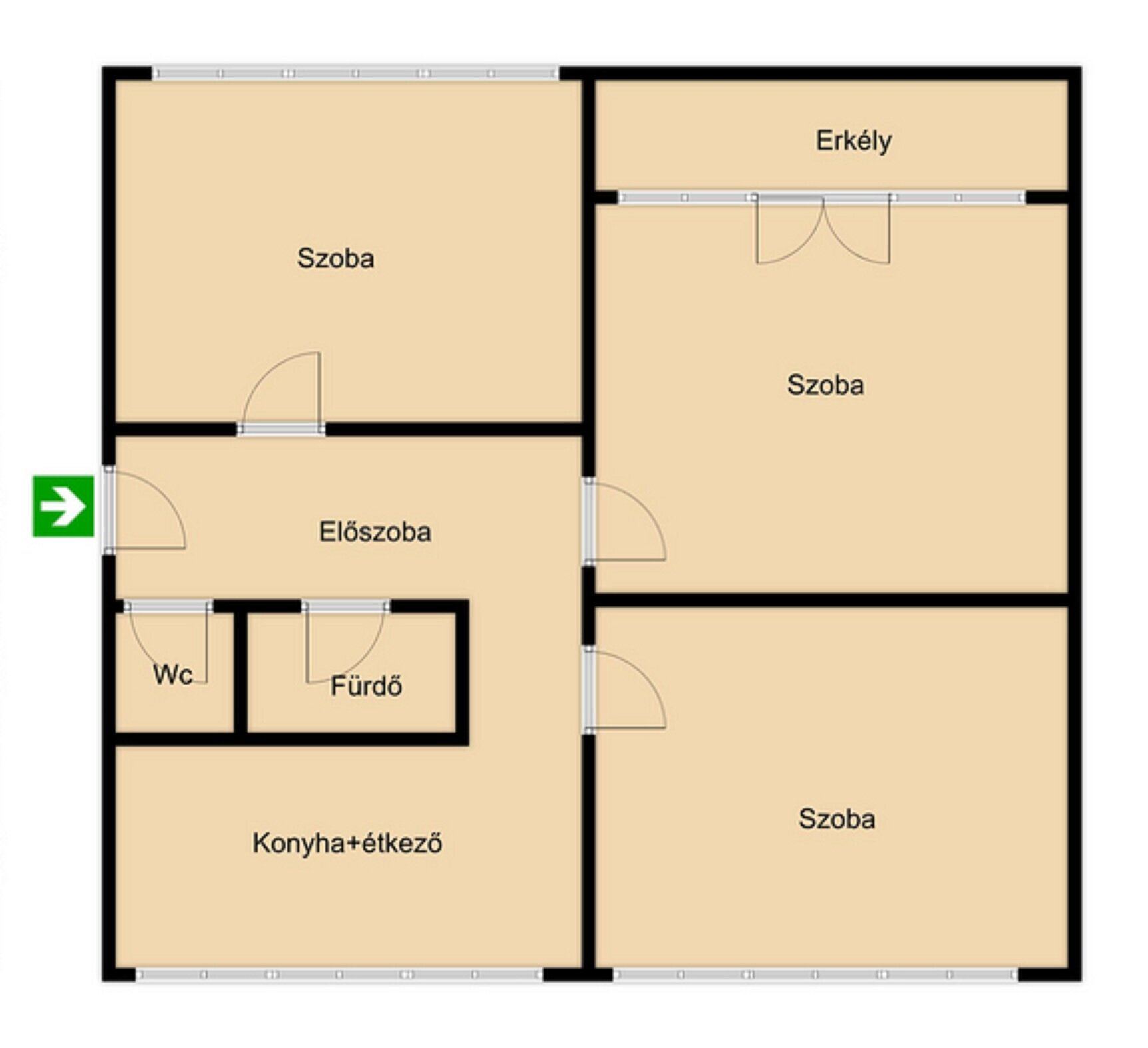 Studio zum Kauf 77.500 € 3 Zimmer 73 m²<br/>Wohnfläche 2.<br/>Geschoss ab sofort<br/>Verfügbarkeit Dombóvár