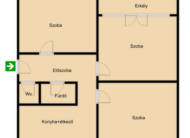 Studio zum Kauf 84.750 € 3 Zimmer 73 m² 2. Geschoss frei ab sofort Dombóvár