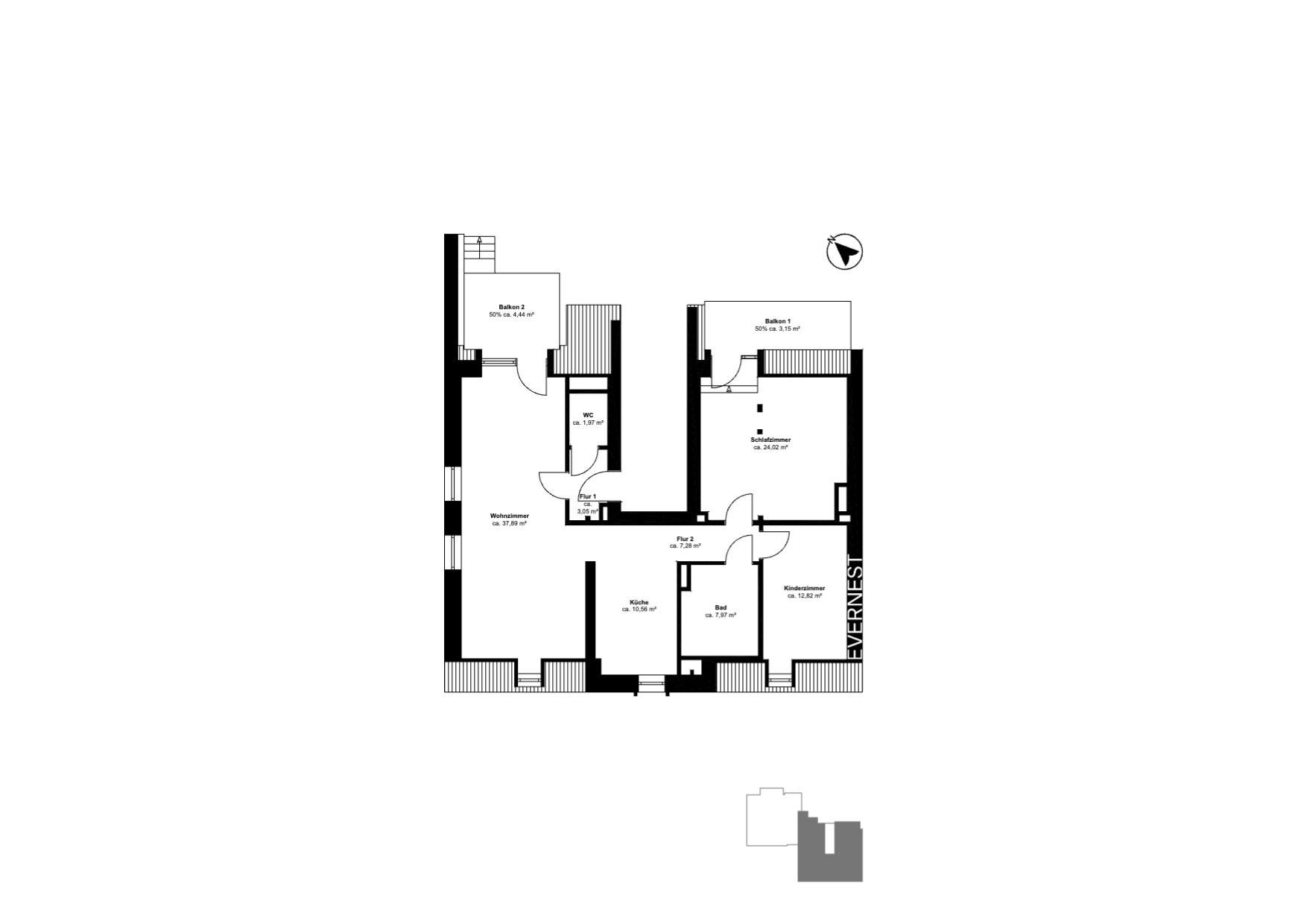 Wohnung zum Kauf 748.296 € 3 Zimmer 113 m²<br/>Wohnfläche 2.<br/>Geschoss Ludenberg Düsseldorf 40629