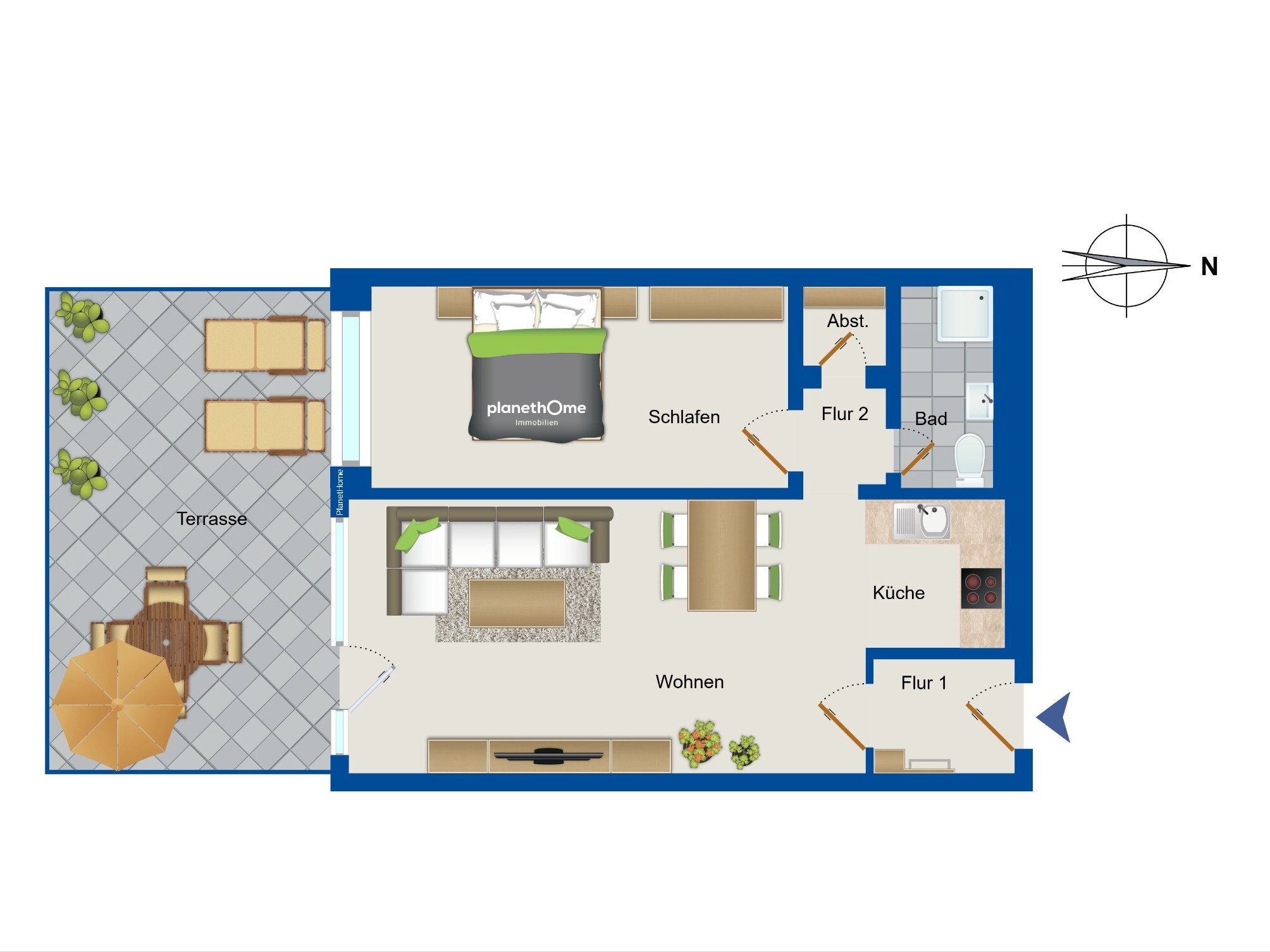 Wohnung zum Kauf 260.000 € 2,5 Zimmer 62 m²<br/>Wohnfläche EG<br/>Geschoss 01.01.2025<br/>Verfügbarkeit Bonlanden Filderstadt 70794