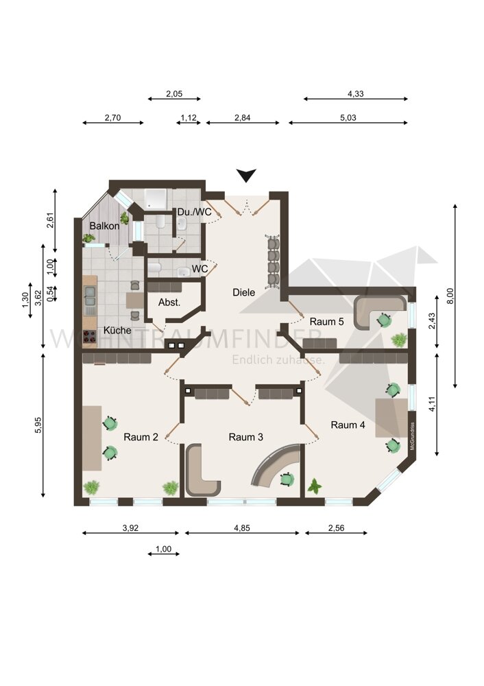 Bürofläche zur Miete 799 € 4 Zimmer 131,8 m²<br/>Bürofläche Franz-Mehring-Str. 15 Schedewitz / Geinitzsiedlung 534 Zwickau 08056