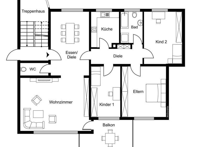 Wohnung zum Kauf 325.000 € 4,5 Zimmer 107 m² 1. Geschoss Altenbochum Bochum 44803
