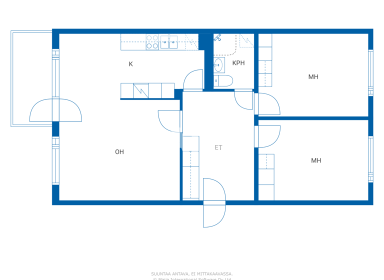 Studio zum Kauf 65.000 € 3 Zimmer 77 m² 1. Geschoss Sepänkatu 13 Kemijärvi 98120