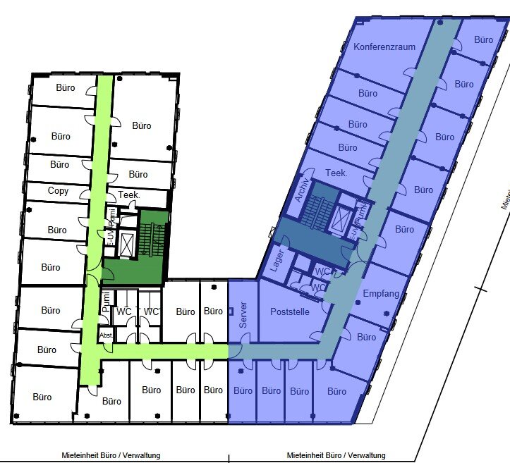 Bürofläche zur Miete provisionsfrei 13,50 € 1.020 m²<br/>Bürofläche ab 287 m²<br/>Teilbarkeit Grafenberger Allee 337 Flingern - Nord Düsseldorf 40235