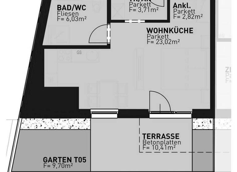 Studio zum Kauf - Erstbezug 259.500 € 1 Zimmer 35,7 m² EG frei ab 30.09.2026 Wien 1210