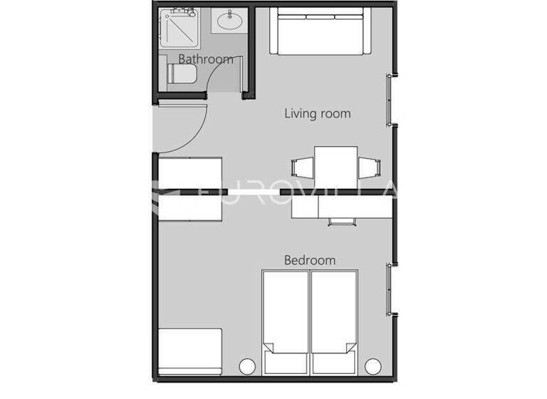 Studio zum Kauf 189.376 € 1 Zimmer 29 m² 2. Geschoss Crikvenica Centar