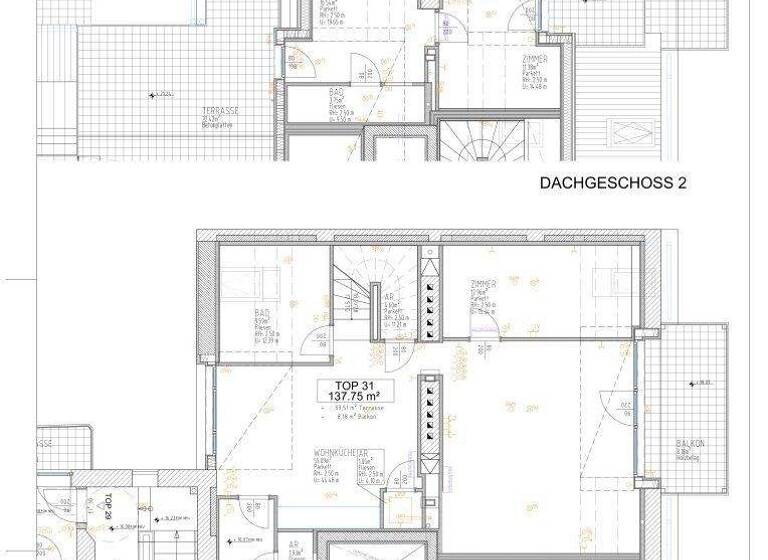 Penthouse zum Kauf 1.290.000 € 4,5 Zimmer 137,8 m² 5. Geschoss Vorgartenstraße 174 Wien 1020