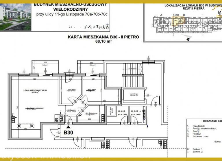 Wohnung zum Kauf - Erstbezug 251.000 € 3 Zimmer 68,1 m² 2. Geschoss frei ab sofort Swinoujscie [Swinemünde] 72-600