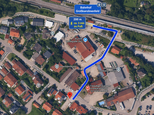 Grundstück zum Kauf provisionsfrei 309.000 € 413 m² Grundstück frei ab sofort Am Weiher 46 Großkarolinenfeld Großkarolinenfeld 83109