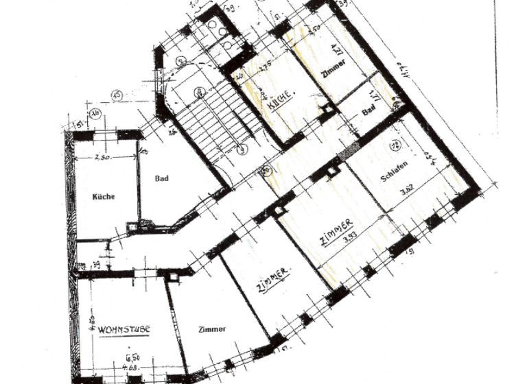 Wohnung zur Miete 405 € 3 Zimmer 90 m² Geschoss 2/3 frei ab sofort Goethestraße 6 Aue 08280