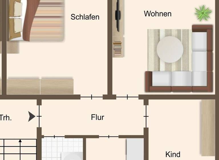 Wohnung zur Miete 350 € 3 Zimmer 60,1 m² 3. Geschoss frei ab sofort Sonnenweg 21 Lutherstadt Eisleben 06295