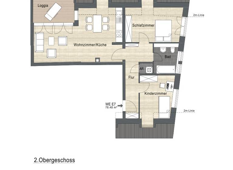 Wohnung zur Miete - Erstbezug 864 € 3 Zimmer 78,5 m² 2. Geschoss frei ab 01.07.2026 Domänenstraße 6 Lettin Halle (Saale) 06120