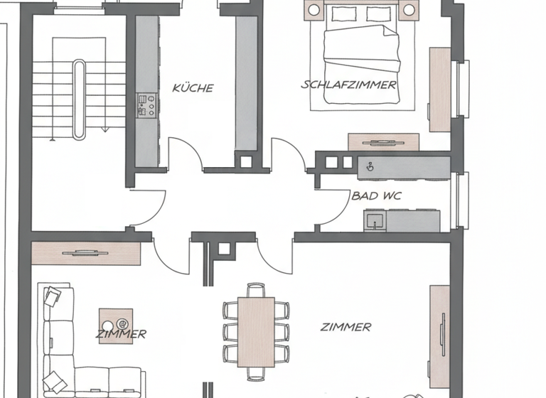 Wohnung zur Miete 650 € 2,5 Zimmer 81 m² 3. Geschoss frei ab 01.05.2026 Innenstadt Neunkirchen 66538