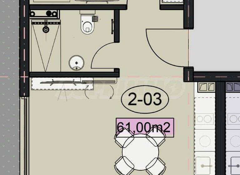 Studio zum Kauf 84.502 € 2 Zimmer 76,8 m² Velingrad
