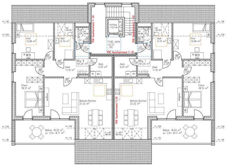 Penthouse zum Kauf 440.829 € 3 Zimmer 101,3 m² 1. Geschoss frei ab sofort Harsewinkel 33428