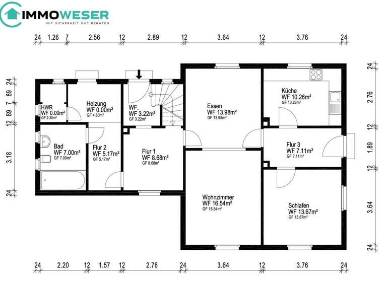 Einfamilienhaus zum Kauf 329.000 € 5,5 Zimmer 167,3 m² 982 m² Grundstück Sudweyhe Weyhe 28844