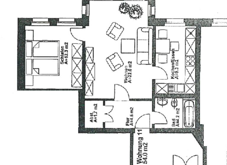 Wohnung zur Miete 486 € 2 Zimmer 54 m² 2. Geschoss frei ab 01.04.2026 Mottelerstraße 30 Gohlis-Süd Leipzig 04155