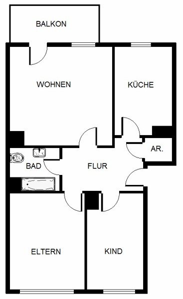 Wohnung zur Miete 638 € 3 Zimmer 66,5 m²<br/>Wohnfläche 2.<br/>Geschoss 17.02.2025<br/>Verfügbarkeit Gladbacher Str. 107 Innenstadt Viersen 41747