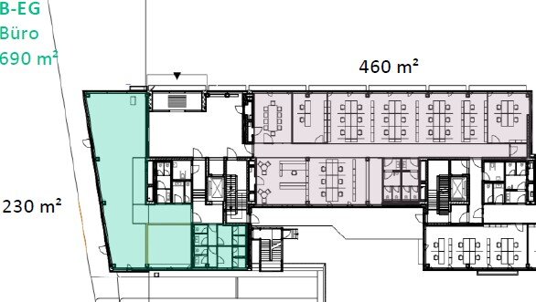 Bürofläche zur Miete 17,50 € 690 m²<br/>Bürofläche ab 230 m²<br/>Teilbarkeit Mittelstr. 3 Schönefeld Schönefeld 12529