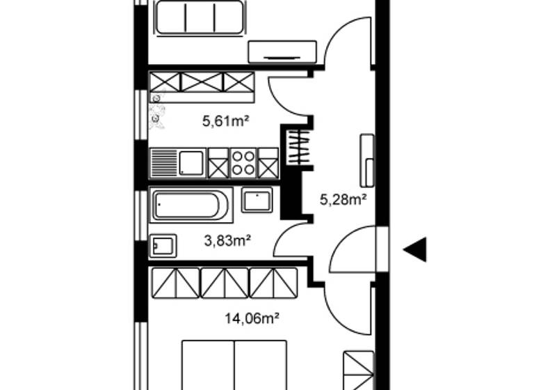 Wohnung zur Miete 676 € 2 Zimmer 44,1 m² 3. Geschoss frei ab 21.06.2026 Dunantring 37 Sossenheim Frankfurt am Main 65936