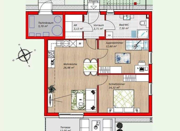 Wohnung zum Kauf - Erstbezug 341.900 € 3 Zimmer 68 m² EG Ernst Bayer-Gasse Bruck an der Leitha 2460