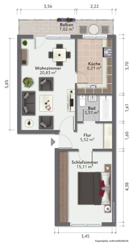 Wohnung zur Miete 266 € 2 Zimmer 56,6 m²<br/>Wohnfläche 3.<br/>Geschoss Wendel-Roskopf-Str. 32 Königshufen Görlitz 02828