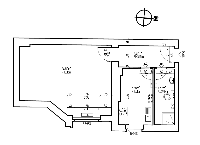 Wohnung zum Kauf provisionsfrei 271.578 € 2 Zimmer 75 m²<br/>Wohnfläche 4.<br/>Geschoss Wilmersdorf Berlin 10715