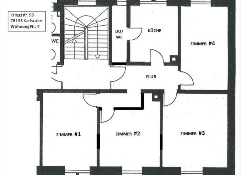WG-Zimmer zur Miete 420 € 17 m² Geschoss 1/4 frei ab sofort Kriegsstraße 96 Innenstadt-Ost Karlsruhe 76133