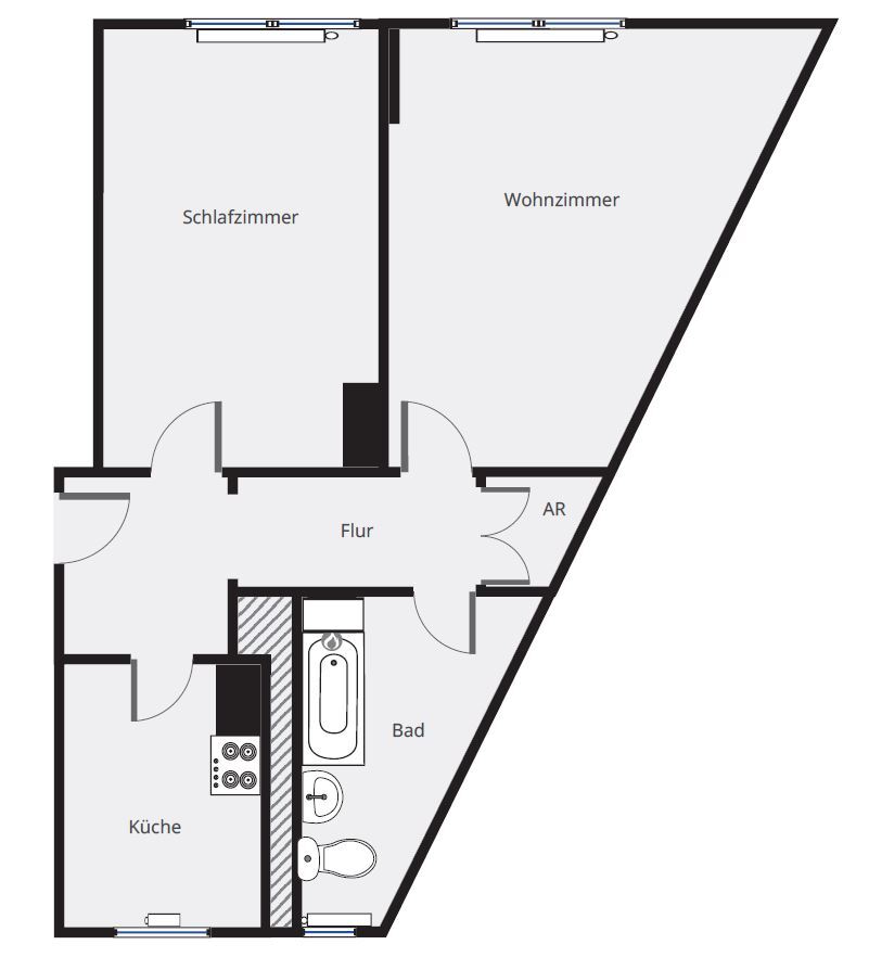 Wohnung zur Miete 535 € 2 Zimmer 52,3 m²<br/>Wohnfläche EG<br/>Geschoss 01.02.2025<br/>Verfügbarkeit Schönweißstr. 24 Hummelstein Nürnberg 90461