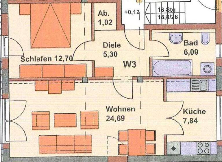 Wohnung zur Miete 420 € 2 Zimmer 55,8 m² frei ab 01.06.2026 Hofdorf Mengkofen 84152