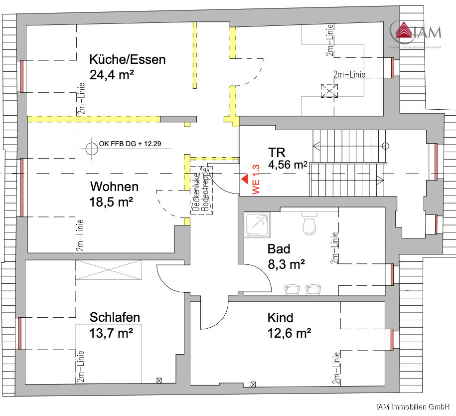 Wohnung zur Miete 1.295 € 3 Zimmer 92 m²<br/>Wohnfläche Wellritzstraße 42 Bleichstraße Wiesbaden 65183