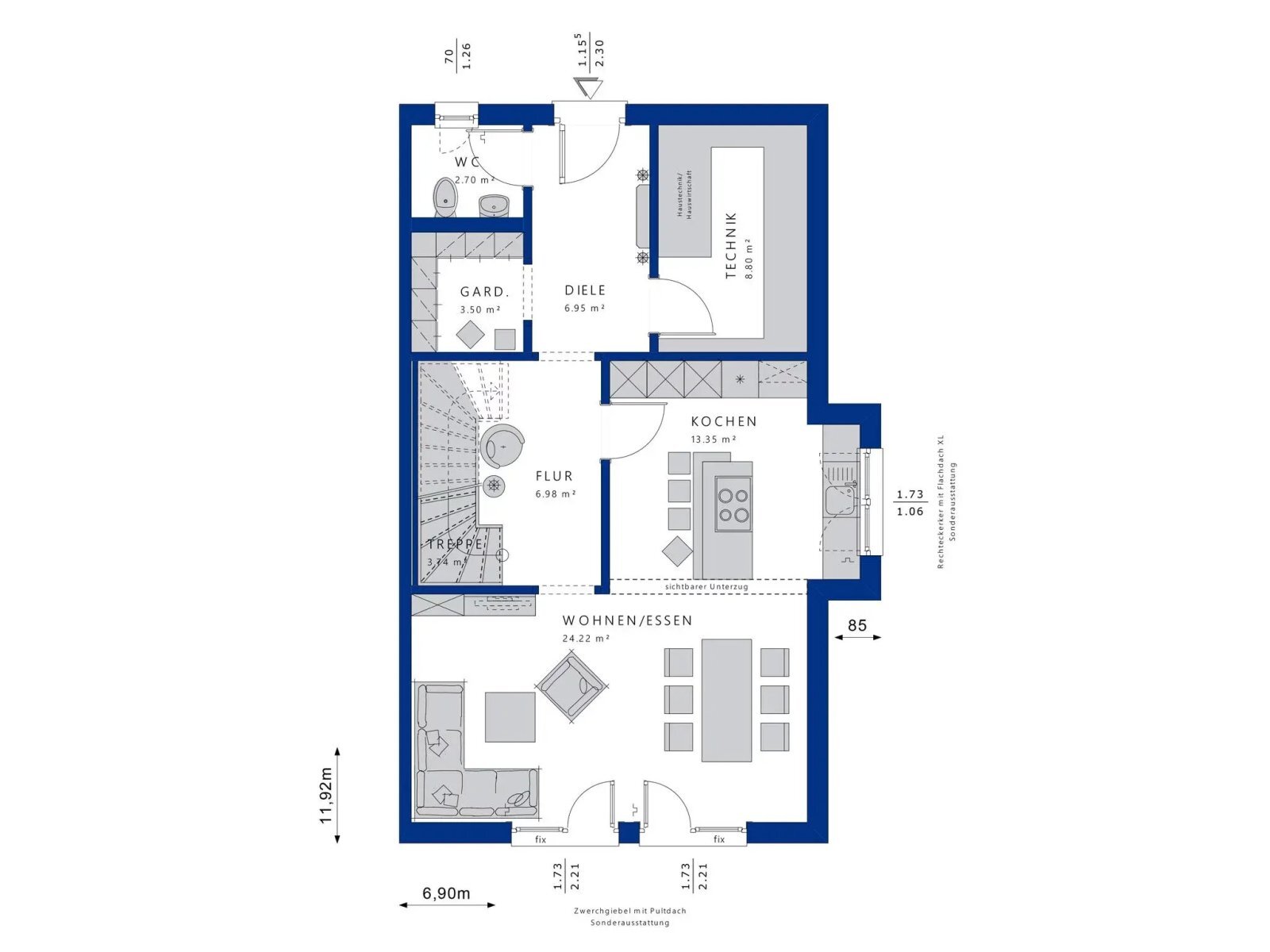 Doppelhaushälfte zum Kauf 533.587 € 5 Zimmer 135 m²<br/>Wohnfläche 389 m²<br/>Grundstück Finkenstraße 10A Donzdorf Donzdorf 73072