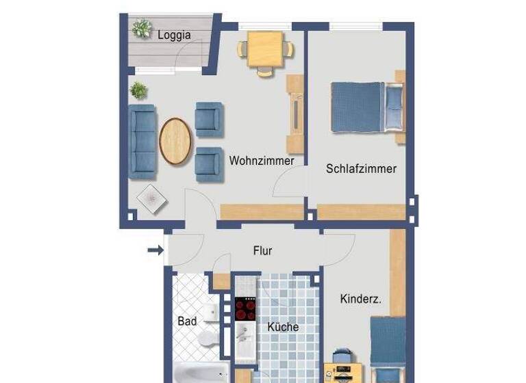 Wohnung zum Kauf provisionsfrei 205.000 € 3 Zimmer 64,9 m² EG Gerhart-Hauptmann-Straße 29 Neu Schwachhausen Bremen 28213