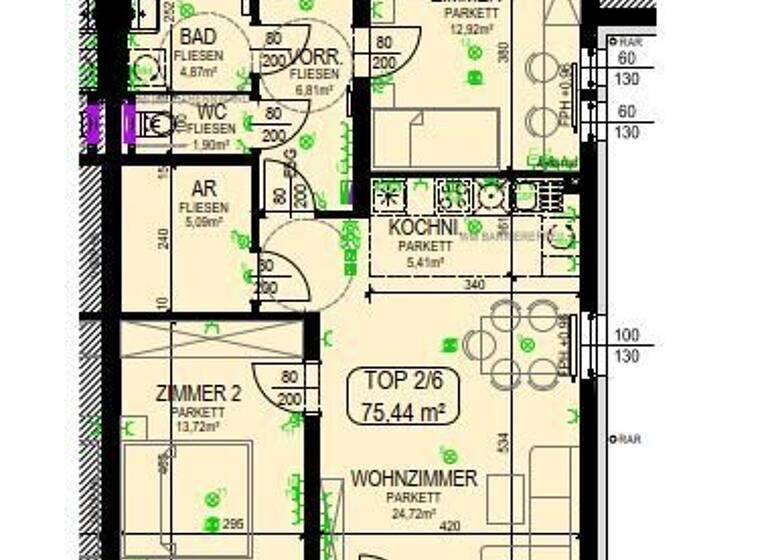 Wohnung zur Miete 889 € 3 Zimmer 75,4 m² 1. Geschoss Aubauerweg Kirchberg an der Pielach 3204