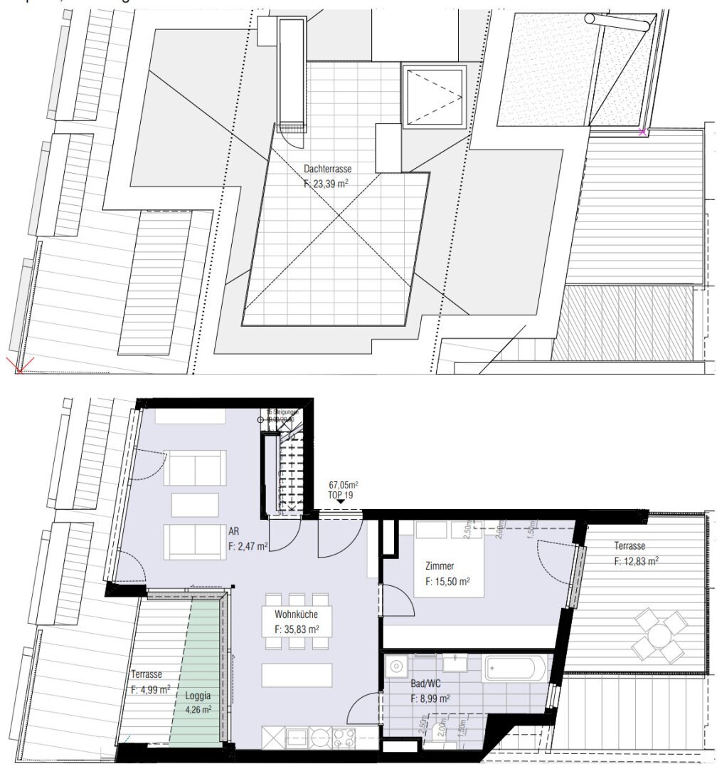 Wohnung zum Kauf 963.300 € 2 Zimmer 62,8 m²<br/>Wohnfläche 5.<br/>Geschoss Wien,Mariahilf 1060